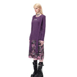 PINKSPINK Y2K Punk Striped Four-Sleeve Top