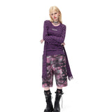 PINKSPINK Y2K Punk Striped Four-Sleeve Top