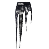 PINKSPINK Y2K Punk Crochet Fringe Overlay Skirt