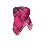 PINKSPINK Y2K Punk Bleached Plaid Graphic Bandana