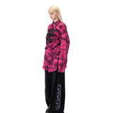 PINKSPINK Y2K Punk Bleached Plaid Graphic Bandana